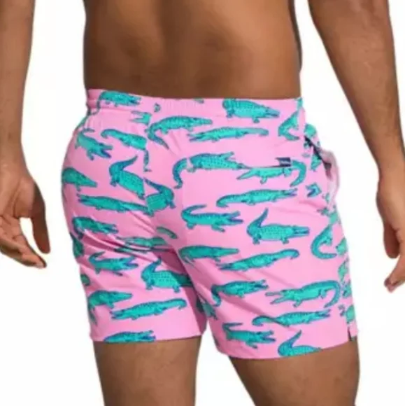 Chubbies Zipper Back Pocket Alligator Swim Trunks Size Large